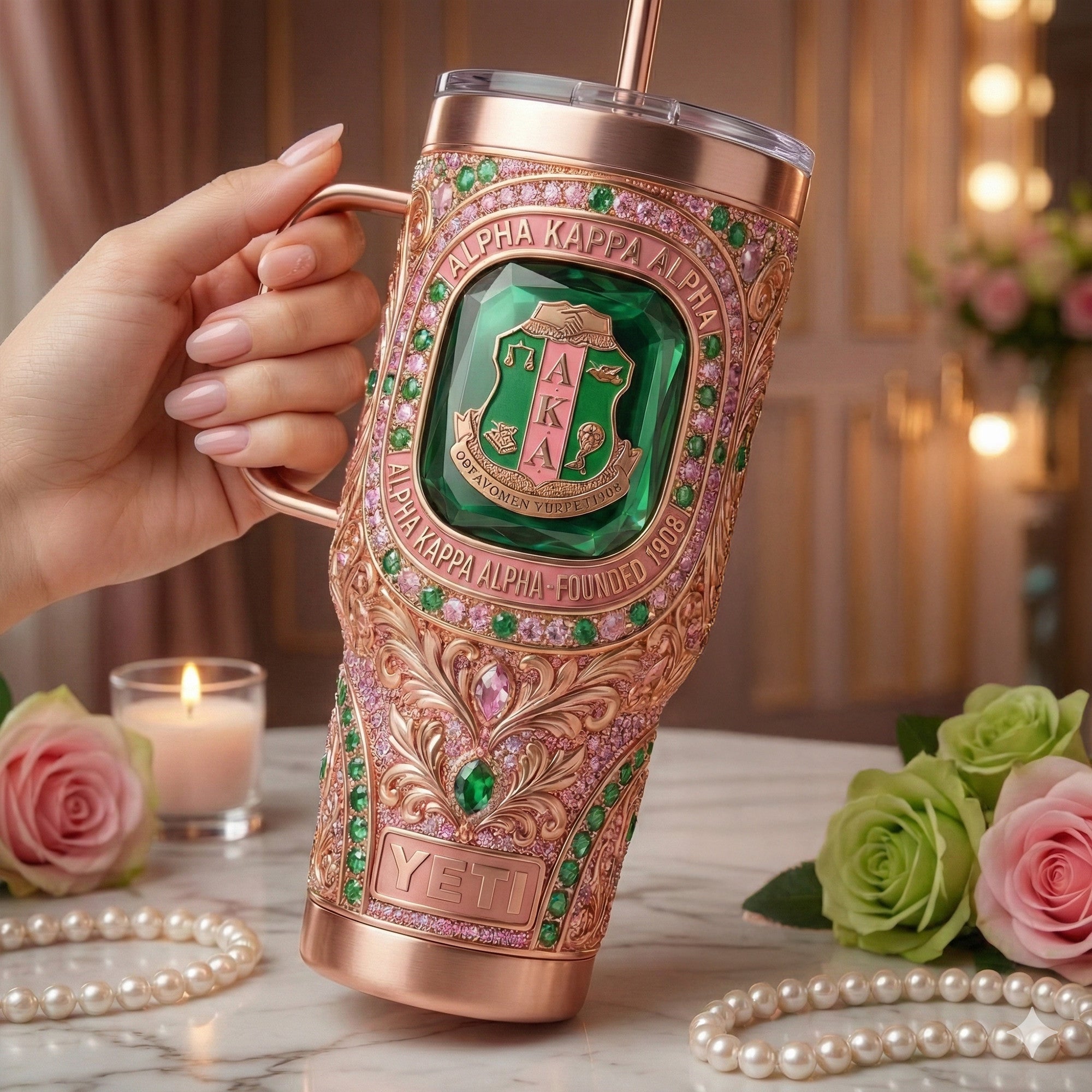 AKA 40oz Tumbler With Handle LNTH