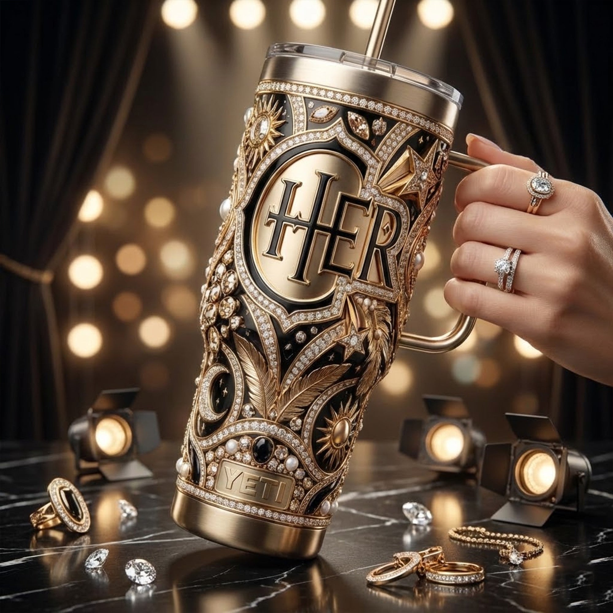 CHER 40oz Tumbler With Handle TNSM