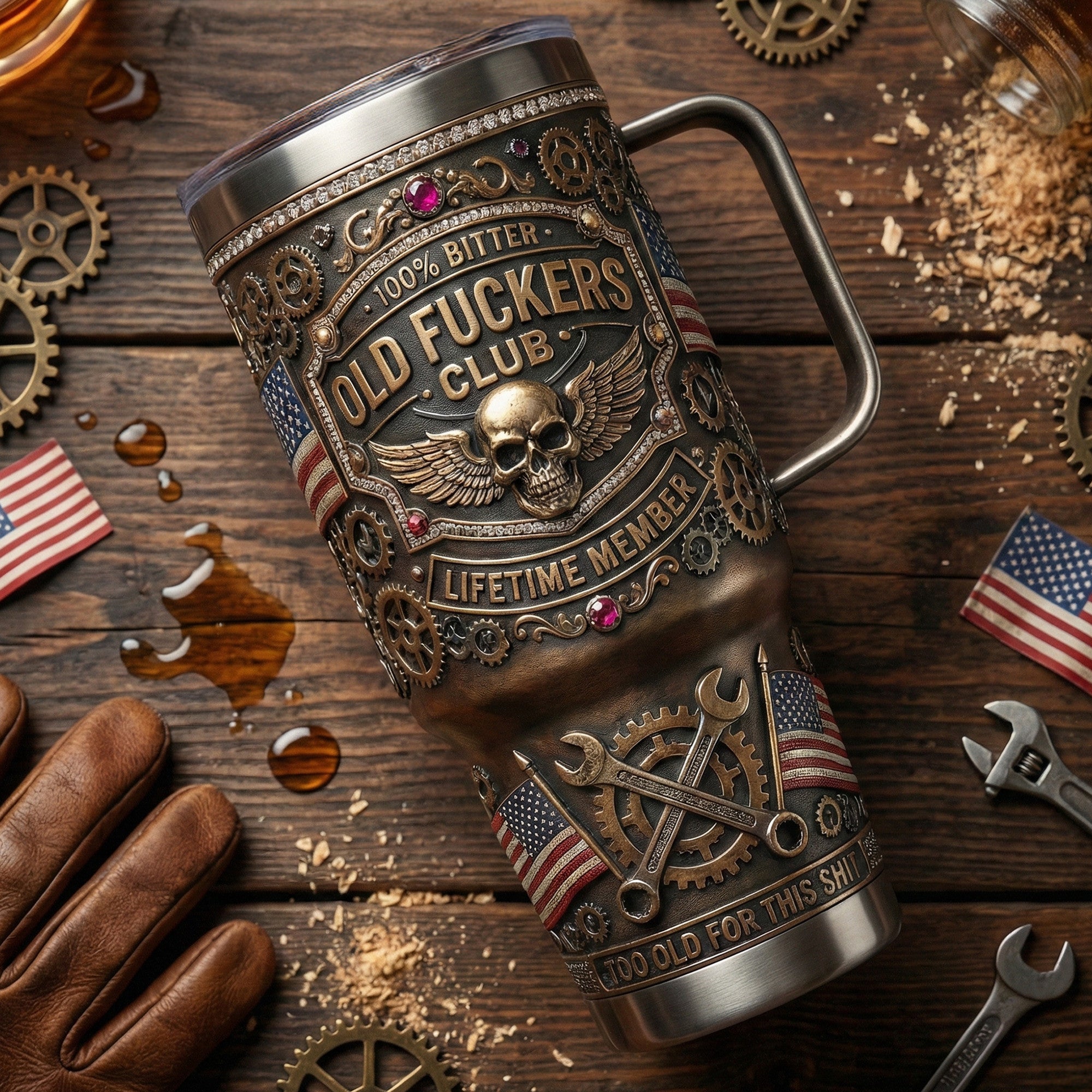 OFKC 40oz Tumbler With Handle LNTH