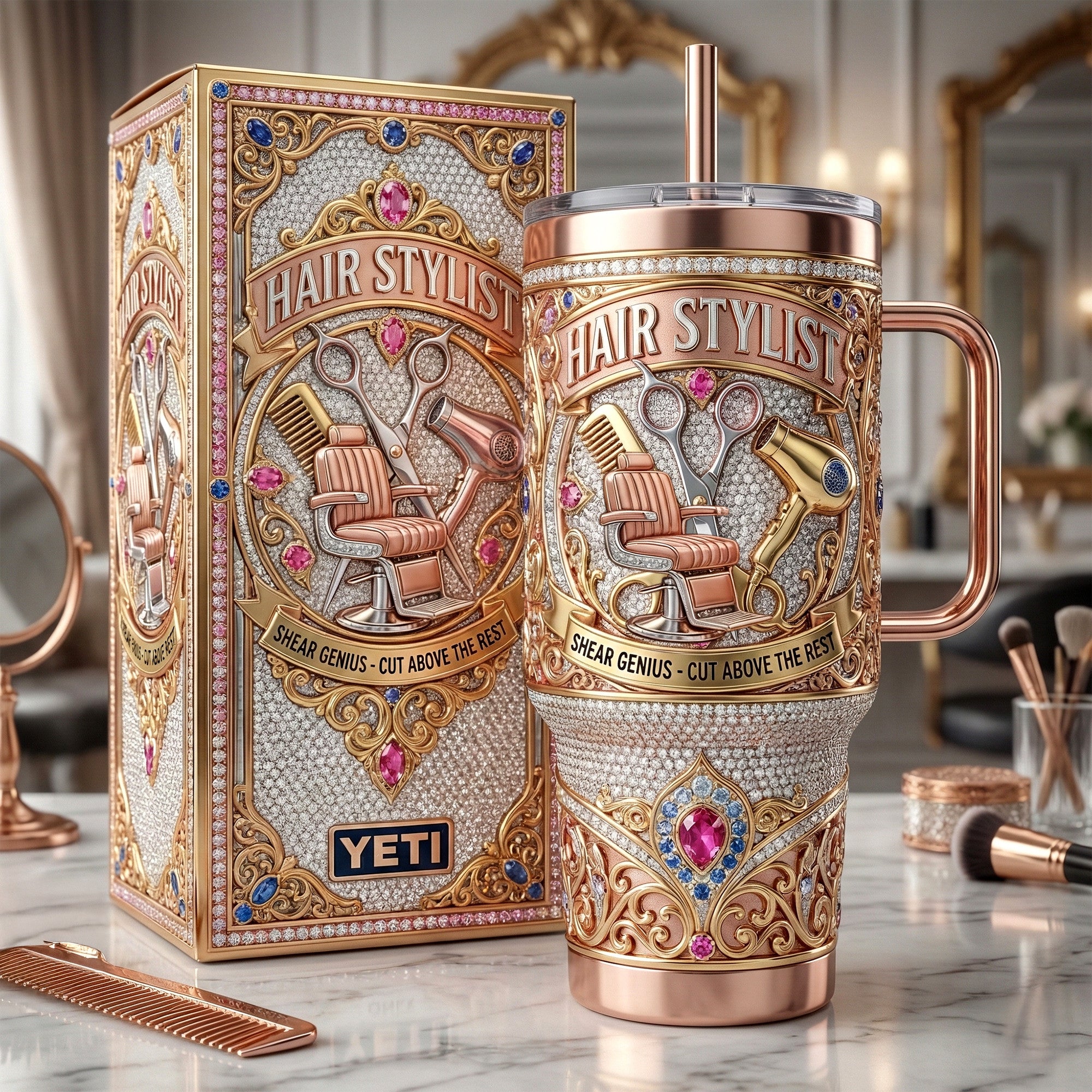 HRSL 40oz Tumbler With Handle LNTH