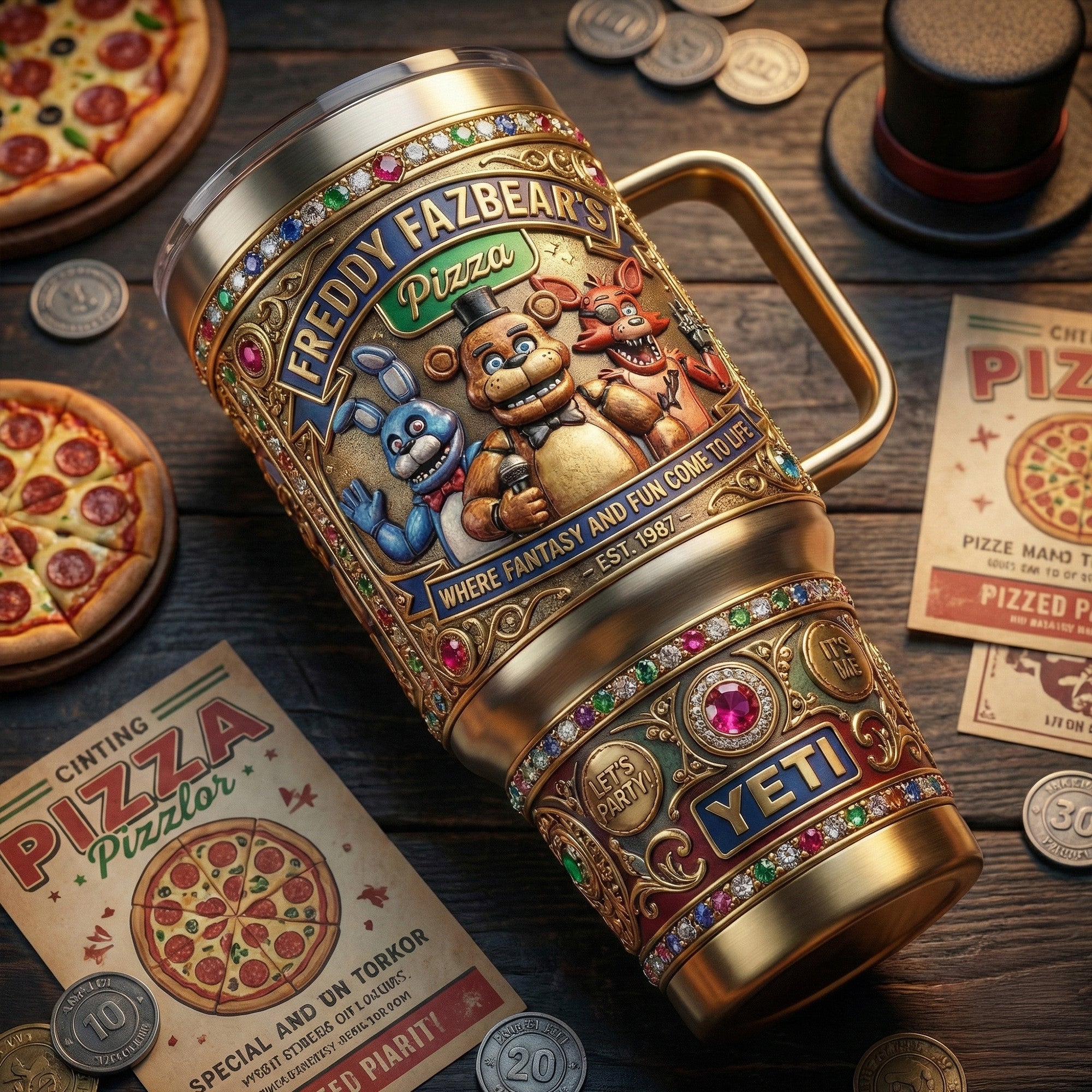 FNAF 40oz Tumbler With Handle LNTH