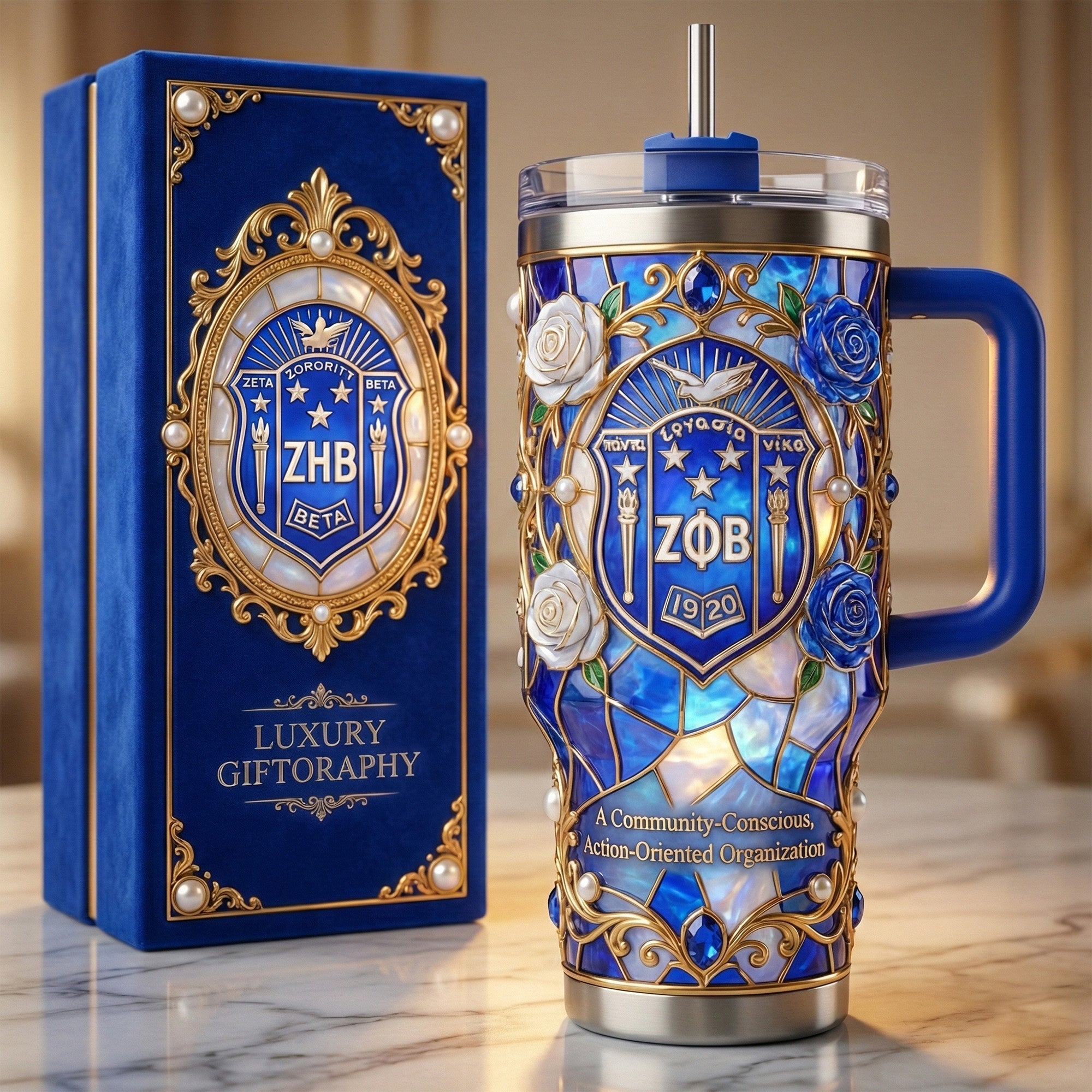 ZPB 40oz Tumbler With Handle DAT