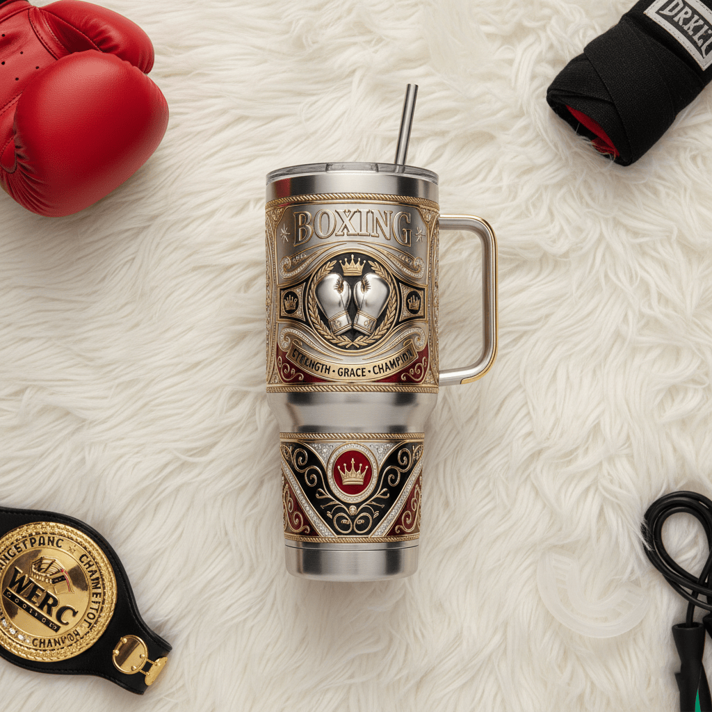Boxing 40oz Tumbler With Handle HTTT