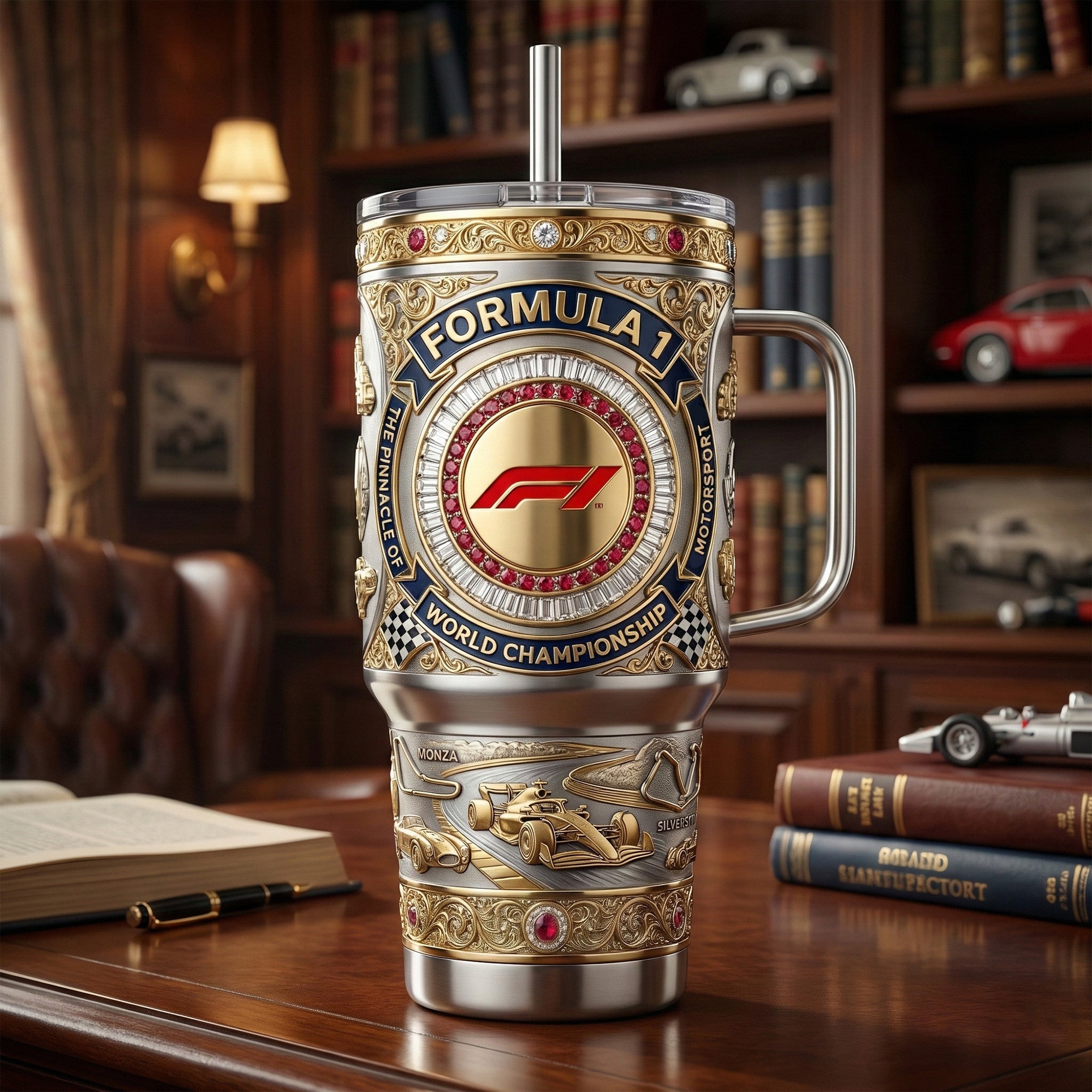 F1 40oz Tumbler With Handle LNTH
