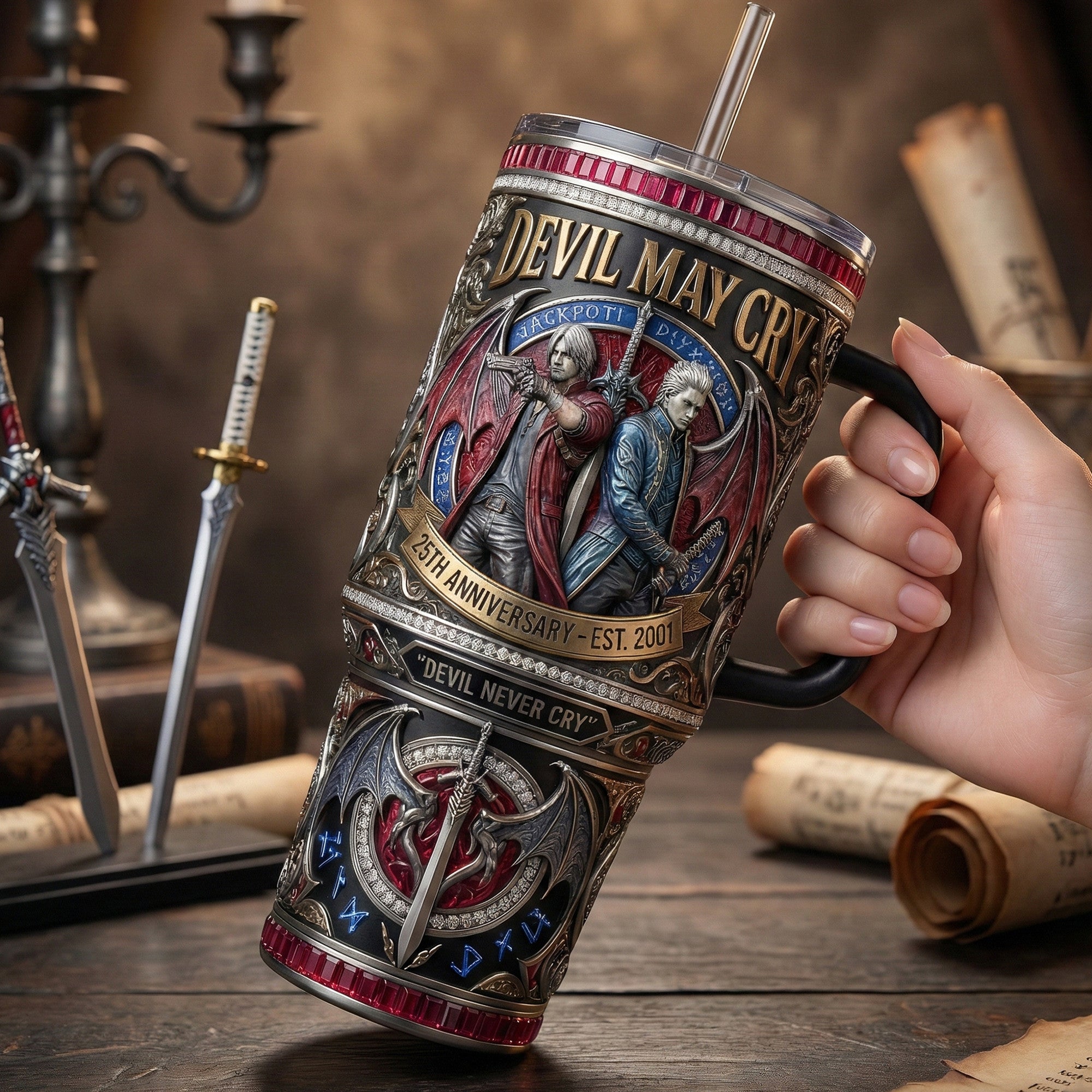 DMC 40oz Tumbler With Handle LNTH