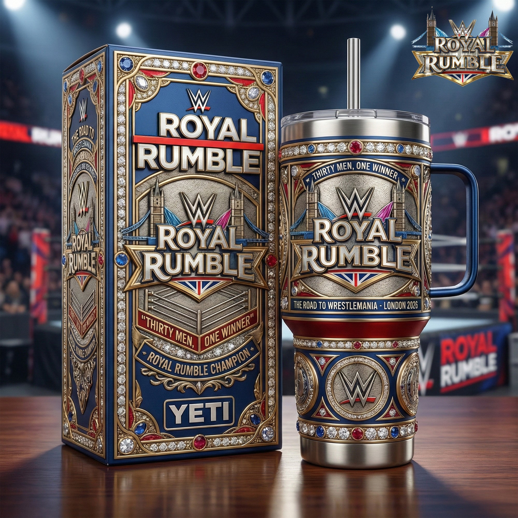 WWE 40oz Tumbler With Handle LNTH