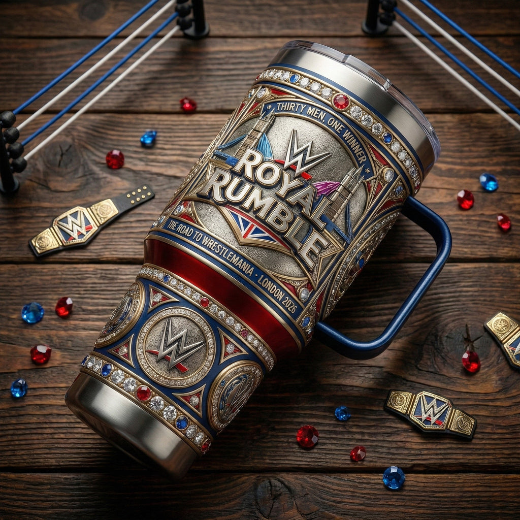 WWE 40oz Tumbler With Handle LNTH