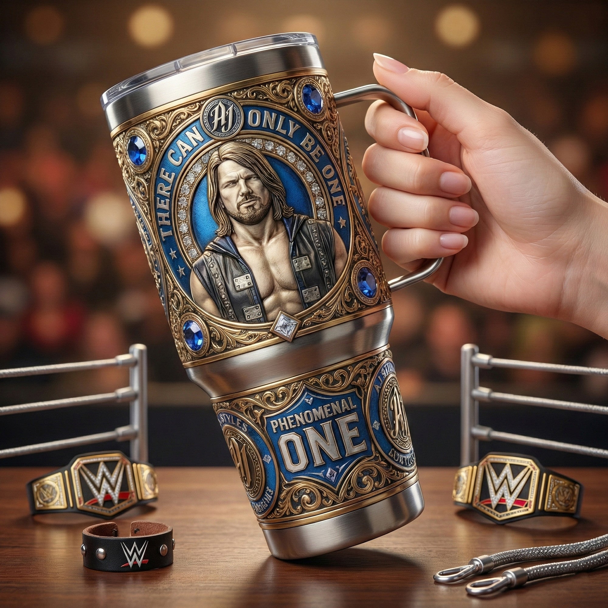 AJS 40oz Tumbler With Handle LNTH